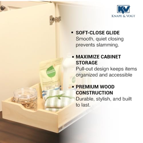 Knape & Vogt RS-WMUB-14-4-AS 5 in. H x 14.88 in. W 22 in. D Soft-Close Wood Drawer Box Pull Out Cabinet Organizer by Knape & Vogt - Image 2