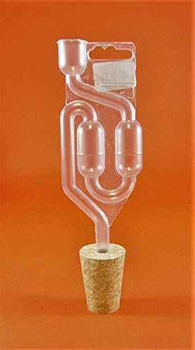 Barboteur De Fermentation Avec Bonnet Jaune - Pour Bonbonne (dame-jeanne), Plastique, Alcofermbrew, Neuf