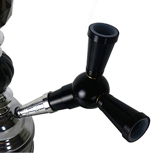 Shisha Schlauch Adapter | 1 zu 2 Verteiler, 2 Schläuche einfach verbinden | MIT 2 KNICKSCHUTZ GRATIS | Splitter Zubehör… – Bild 3