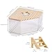 FiboPawer Transparent Pentagon Hamster Sand Bath Box for Hamster Cage Accessories, Digging Sand Container with Climbing Ladder, Large Sandbox for Hamsters Dust Bath and Play Sand，Large