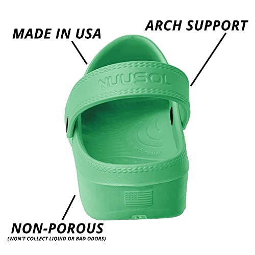 Image of NUUSOL Unisex McCall Clog; Non-Slip Hiking /Plantar Fasciitis Footwear; Soft, Lightweight & Comfortable; Arch Support & Textured Footbed, Sage Green, 6 Women /5 Men