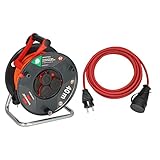 Brennenstuhl Garant V2 IP44 Kabeltrommel (40m, Made in Germany, Einsatz im Außenbereich IP44) und Brennenstuhl BREMAXX® Verlängerungskabel (10m, IP44, einsetzbar bis -35 °C, Öl- und UV-beständig)