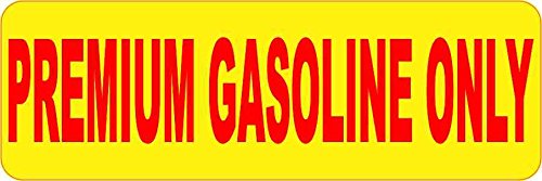 StickerTalk Premium Gasoline Only Vinyl Sticker, 6 inches by 2 inches