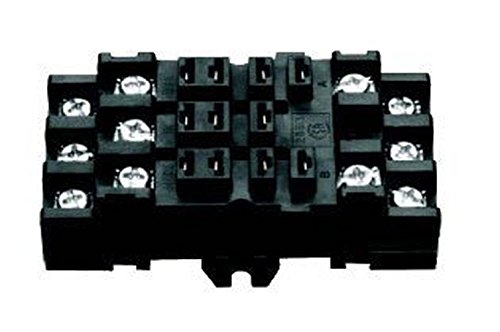 NTE Electronics R95-115 11 Pin Square Base Socket with Pressure Clamp Screw, Panel/Surface Mount, 300V, 10 Amp