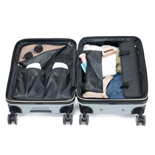 Image of Kenneth Cole REACTION, Slate, 24-Inch Checked, Kenneth Cole Reaction Women's Madison Square Hardside Chevron Expandable Luggage