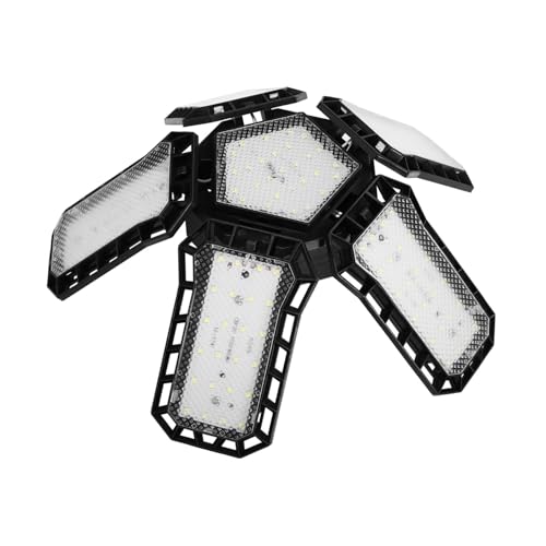 Homoyoyo Lámpara LED para Garaje Ajustable y Luz de Techo para Almacén Taller Garaje y Nave Industrial Iluminación Interior y Resistente