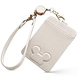 [UriCase] カードケース IDカードホルダー リール付き かわいい 立体 動物 パスケース 薄型 カードホルダ 定期入れ 人気 カード収納 交通カード 両面 かわいい 通勤 通学 多機能 取り外し可能なハンドストラップ レディース メンズ おしゃれ カードケース（ベージュ）