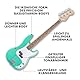 Squier by Fender Debut Collection Precision Bass, Laurel-Griffbrett, Weißes Schlagbrett, Seafoam Green