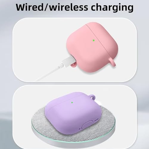 Image of Brain Freezer Soft Silicon Cover 4th Generation Case, Compatible with AirPods 4 Gen (2024) (USB-C) with Carabiner (Device Not Included) Wine Red