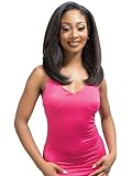 Janet Collection Remy Illusion Easy N Swift RHEA Half Wig Human Hair Blend Prime Unimix - Deep & Wide Comb (Color #1B)