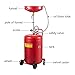 VEVOR 20-Gallon Waste Oil Drain Tank, Air Operated Portable Oil Drainer with Adjustable Funnel Height, Fluid Fuel Transfer Drainage with Wheels, Oil Change Container for Auto Repair Shops, Garages