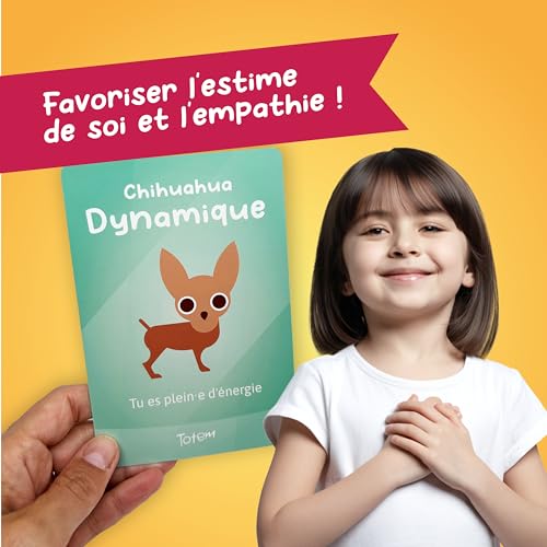 Totem Junior Jeu pour Enfants, Jeux de Cartes Amusants et éducatifs pour Les 5 Ans et Plus, 3 méthodes de Jeu pour l'estime de soi, Parfait pour la Famille et la Classe