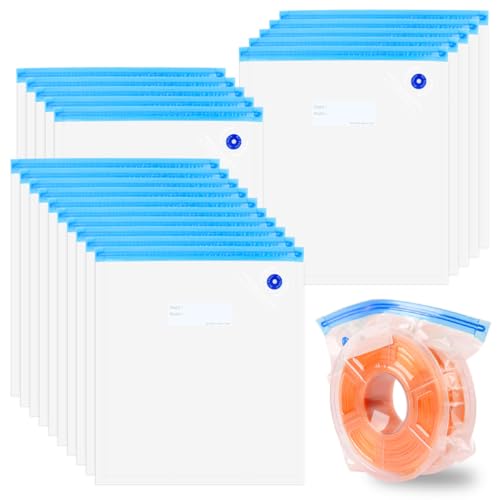 DODUOS 20 Stück 34×30cm 3d Filament Aufbewahrung Pla Filament Vakuum, Filament Vakuumbeutel Kit, Transparente Filaments Aufbewahrung Filaments Beutel, Vakuumbeutel Klein für Die Feuchtigkeitsfester