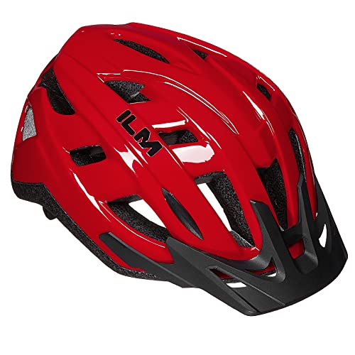 Ilm Adult Bike Helmet Mountain & Road Bicycle Helmets For Men Women Cycling Helmet For Commuter Urban Scooter Model B2-17(Red,Large/X-Large) #TOP8