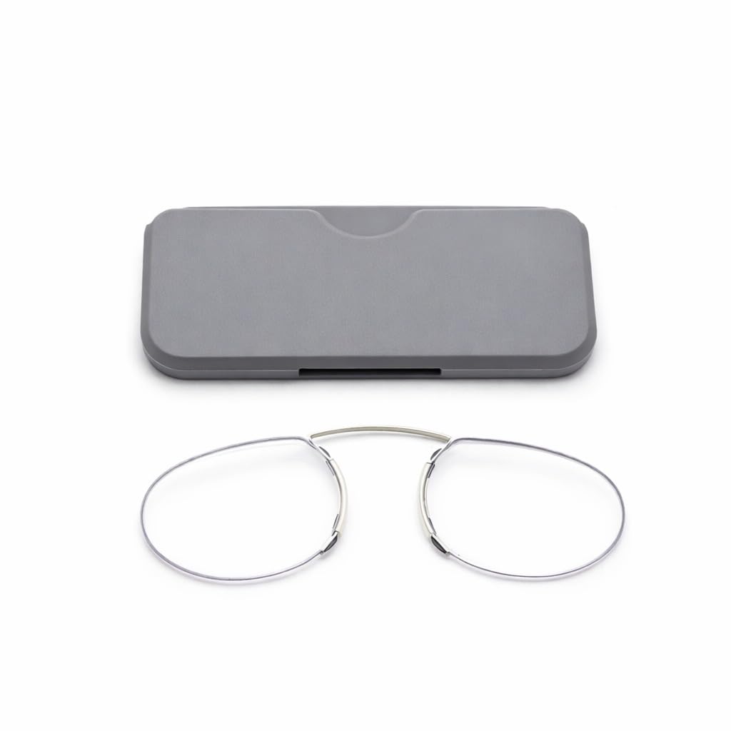 Rimless Portable Reading Glasses Power Go-Anywhere Nose-Resting Design No Temple Arms Stylish & Lightweight Readers with Soft Sleeve Case Men & Women-picture-10