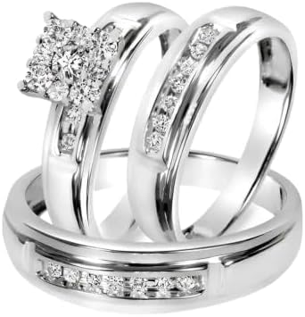 YashJewelArt 3 Carat Lab Created Diamond Trio