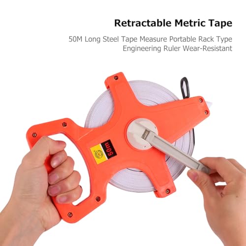 Cinta métrica retráctil Uonlytech 50m con marco plástico miniatura 4