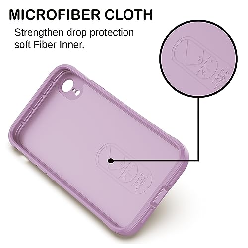 Image of Amazon Brand - Solimo Mobile Cover for Apple iPhone XR | Full Camera Protection | Liquid Silicon Case | Flexible Bumper Case for Apple iPhone XR (Purple)