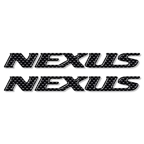 labelbike - 2 Autocollants 3D Moto Scooter Écrit Nexus en Résine Compatible avec GILERA Nexus - Couleur Carbon