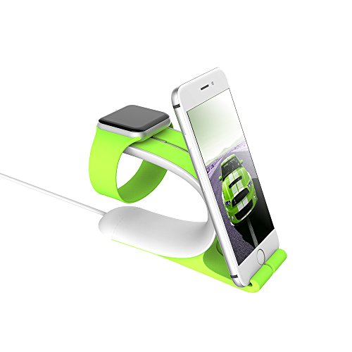 LOCA 2-in-1 Smart Watch Charging Holder Combine with Apple iWatch 1/2 & Sturdy Stand for iPhone, iPad All Edition