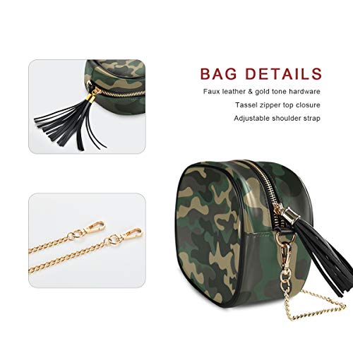 ALAZA Camouflage Military Cross Body Fashion Chain Bag Single Shoulder PU Leather Purse for Women Girls2