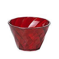 Omada Design Bowl in verschillende kleuren, Diameter 5,31 inch, 16,91 fl oz met Diamond Effect Processing, Comfortabel en Handig, Stapelbaar en Vaatwasserbestendig, Diamantlijn Transparant