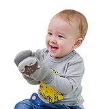 Patrón de dibujos animados de Fox: el pulgar es un precioso diseño de zorro, todo el guante está cubierto con lindos patrones de zorro, agradables y cálidos. Guantes gruesos perfectos para los bebés que usan sus bebés en el hogar, jugando, esquiando u otras actividades al aire libre en invierno.