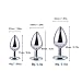 Skyvan 3PCS Steel Jeweled Sexy Stimulation Anal Butt Plugs Toys for Adult (Rose red)