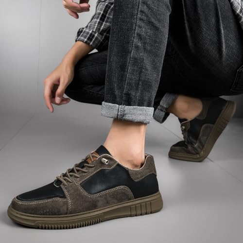 Elevator Shoes for Men Height Increase: Invisible Enhancing - 2.36 Inches Leather Casual Sneakers3