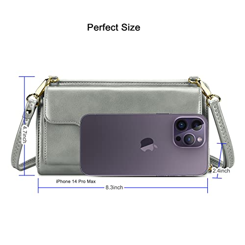 Image of nuoku Women's Small Crossbody Bags Wristlet Clutch Wallet Purses with Card Slot Phone Holder