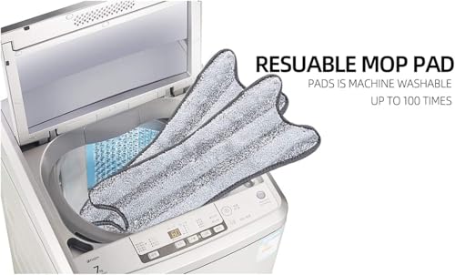 Image of Boniry 2 PCS X Mop Reusable Original Pads for Self-Wringing Flipping Microfiber Flat Floor X Shape Mop Microfiber Refill (X-MOP Pads, 2)
