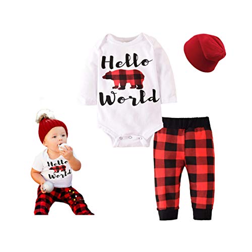 Image of Unutiylo Baby Boys Clothes 0-18 Months Newborn Outfits Preemie Romper with Pants Hats
