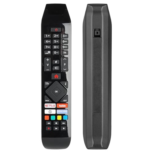 Mando a Distancia RC43140P Compatible con Hitachi TV 24HE2000 24HE2001 32HE2000 32HE2100 49HE4000 49HK6500 55HK6500 55HL8000 55HL9000G Sustitución Controlador con Netflix Youtube PrimeVideo Botones