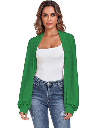 Image of ZAFUL Women's Sheer Shrug Y2K Long Sleeve Cardigans 2026 Irregular Tie Front Bolera