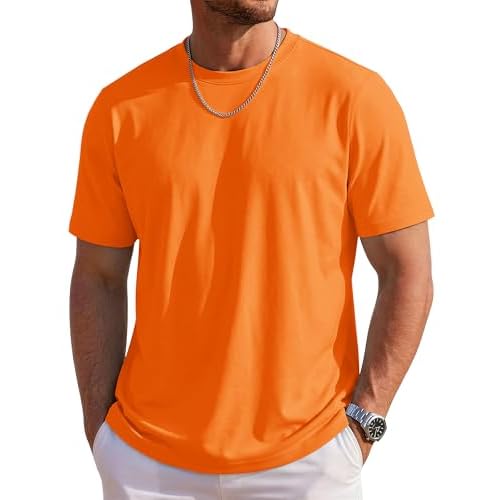 MAGCOMSEN Mens T-Shirts Short Sleeve UPF 80+ Sun Protection Lightweight Moisture Wicking Casual Crew Neck Basic Tees