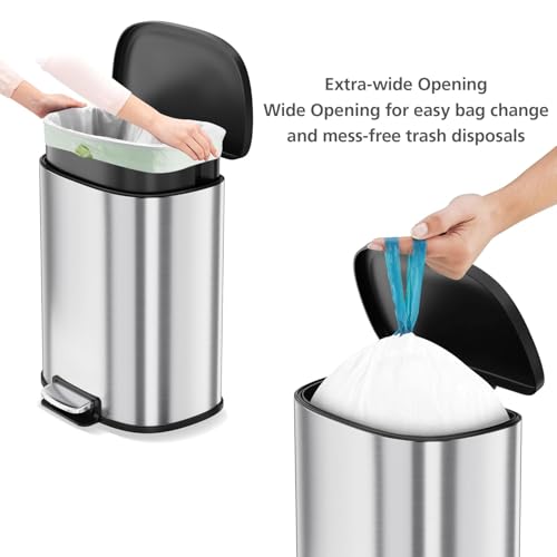 Caneca de basura Step-On de acero inoxidable 50L miniatura 4