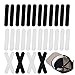 Clzemo Disposable Golf Hat Sweat Liner, 100 Pcs Self-Adhesive Cap Protection Sweat Pads, Sweatband Liner for Absorbing Sweat Black, White