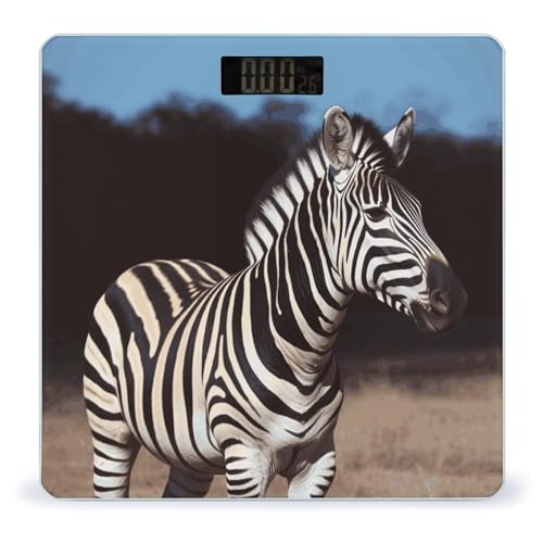 Báscula digital para baño con vidrio templado y pantalla LCD miniatura 1
