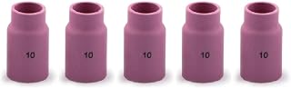 5-pcs TIG Welding Torch Standard Alumina Ceramic Gas Lens 54N14-10#10 for Torch 17, 18 and 26