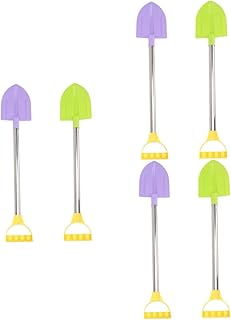 Toyvian 6 Pçs Pá De Praia De Aço Inoxidável Kidcraft Playset Crianças Pás Brinquedos De Praia Para Crianças Pás De Praia Resistentes Pá De Jardinagem Adereços Pequenas Pás De Areia