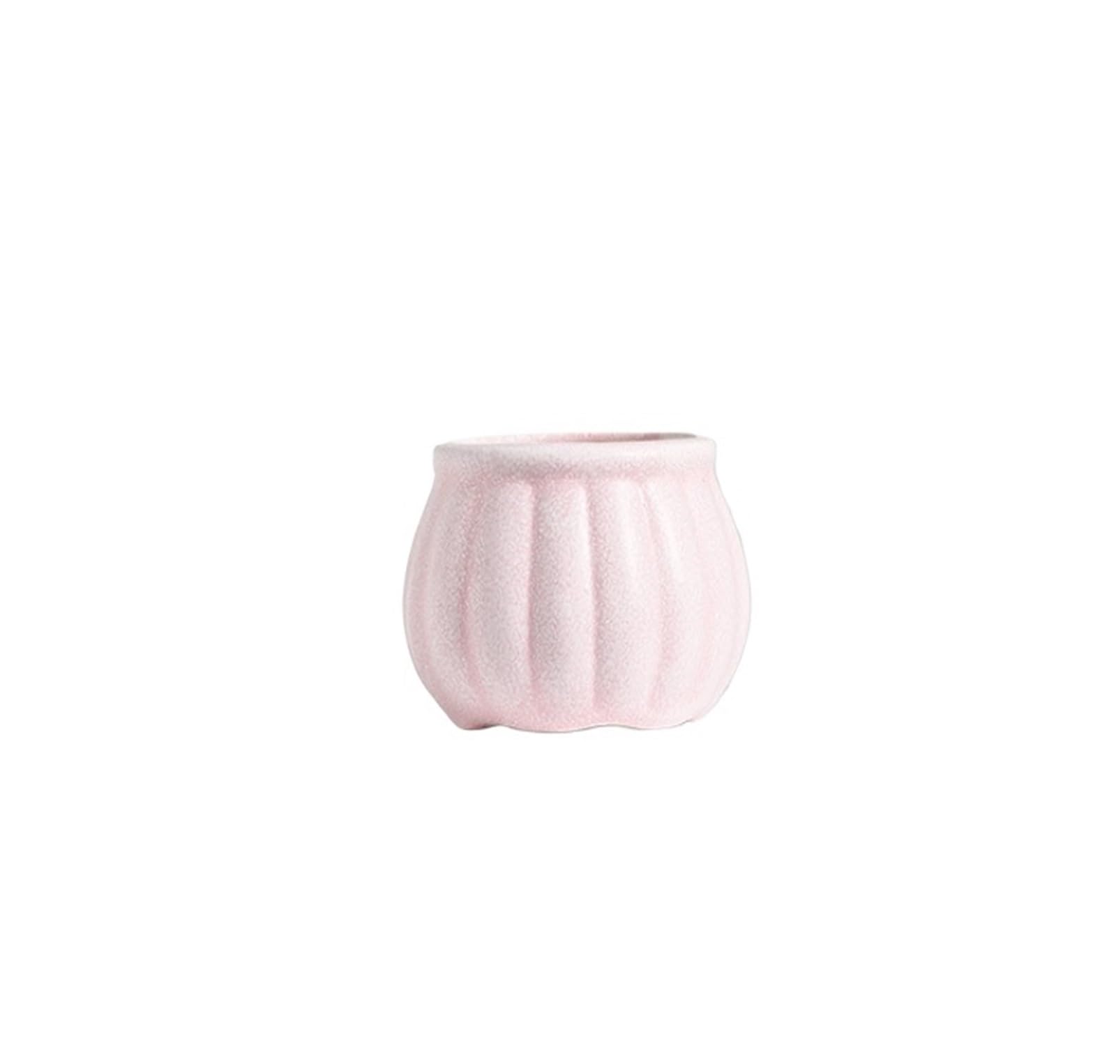 JUAKSQZYI Ceramic Flower Planter Pot Small Farmhouse Lightweight Flower Pot Plant Containers for Indoor Outdoor(Pink)