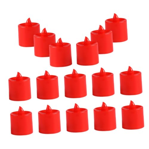 Velas LED sin Llama Rojas Pequeñas que Evitan Manchas de Cera y Humo