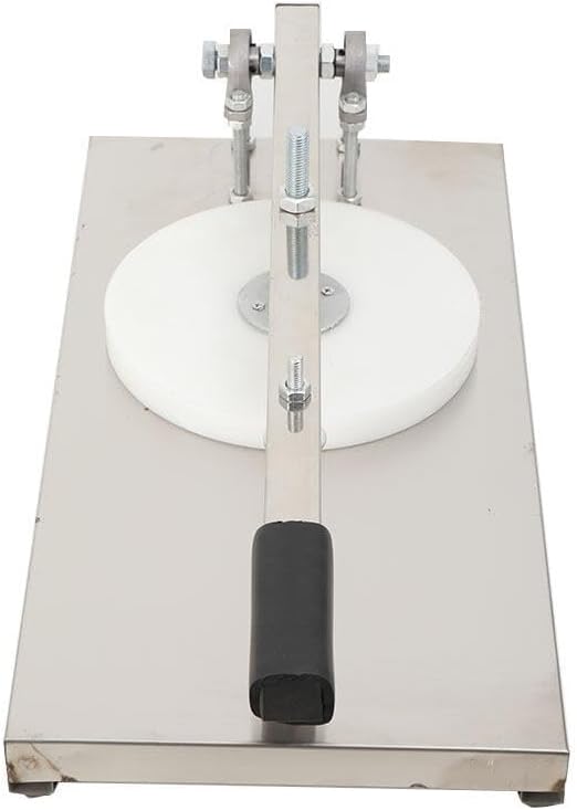 Pizza Dough Press Machine, 9.5 Manual Pastry Press Machine Stainless Steel Cake Pizza Dough Bread Dough Pastry Press Machine Dia. 7.87inch Platen for Home Kitchen & Commercial Use