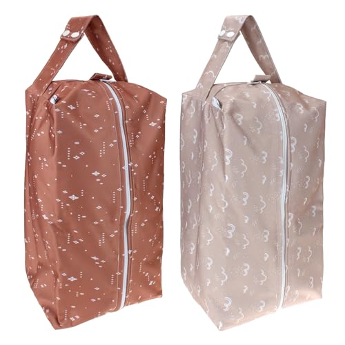 Image of Mama Koala Waterproof Diaper Pods for Baby Items, Cloth Diapers, Swimsuits, Travel, Gym Clothes, Beach, Pump Parts, Toiletries, 2 Pack(DP-Sunset)