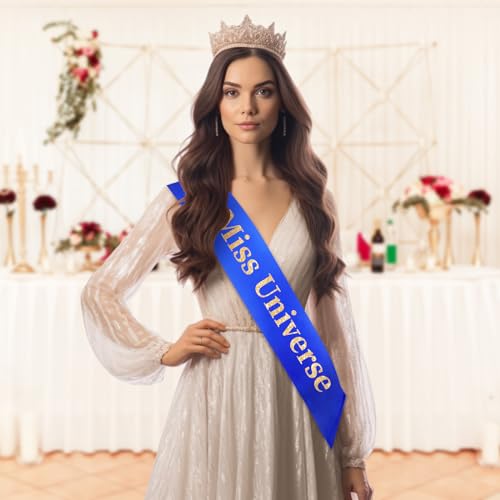 Dreamtop 16Pcs Blue Sash Satin Sash Blue Blank Sash Blank Sashes for Pageants Senior Sash Miss America Sash 2026 Sash for Beauty Pageant - Thumbnail 6