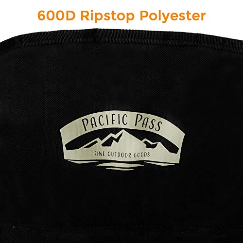 Pacific Pass Quad Camp Chair W/ Built-In Cooler And Cup Holder, Includes Carry Bag - Black #TOP6