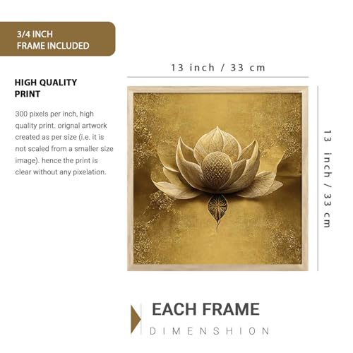 Image of kotart Aesthetic Modern Wall Decor Paintings with Frame for Home Decoration - Painting for Living Room Bedroom - Painting for Wall Decoration Set of 4 (Art 3, Big (13x17 or 13x13 inch))