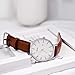 BUREI Men Wrist Watches Fashion Minimalist Analog Quartz Waterproof Watches for Men (Silver Brown)