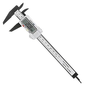 CiniYuklo Lcd-meetapparaat, populaire micrometer, elektronische 6-schuifmaat, digitale schuifmaat van 150 mm, gereedschap en doe-het-zelvers, flitsmeetgereedschap (wit, één maat)