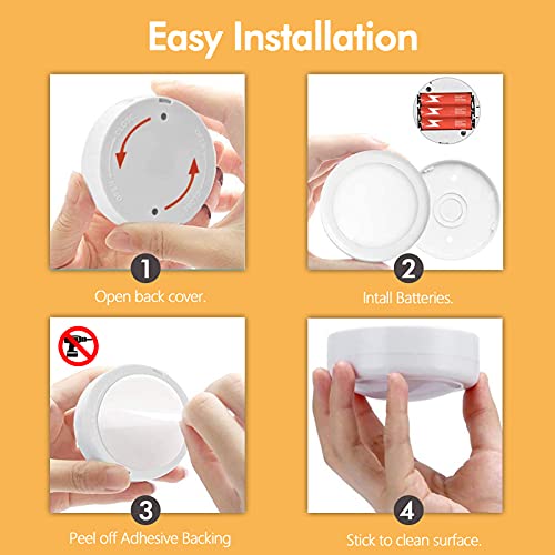 Faretti Led Adesivi a Batteria, 6 Pezzi Luci